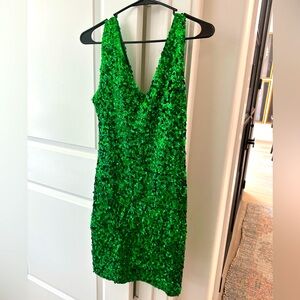 Emerald Green Sequin Bodycon Stretchy Mini dress